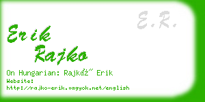 erik rajko business card